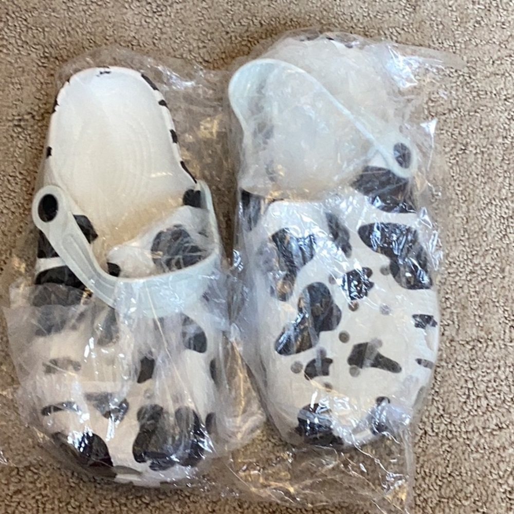 Black and White Clog Shoes
